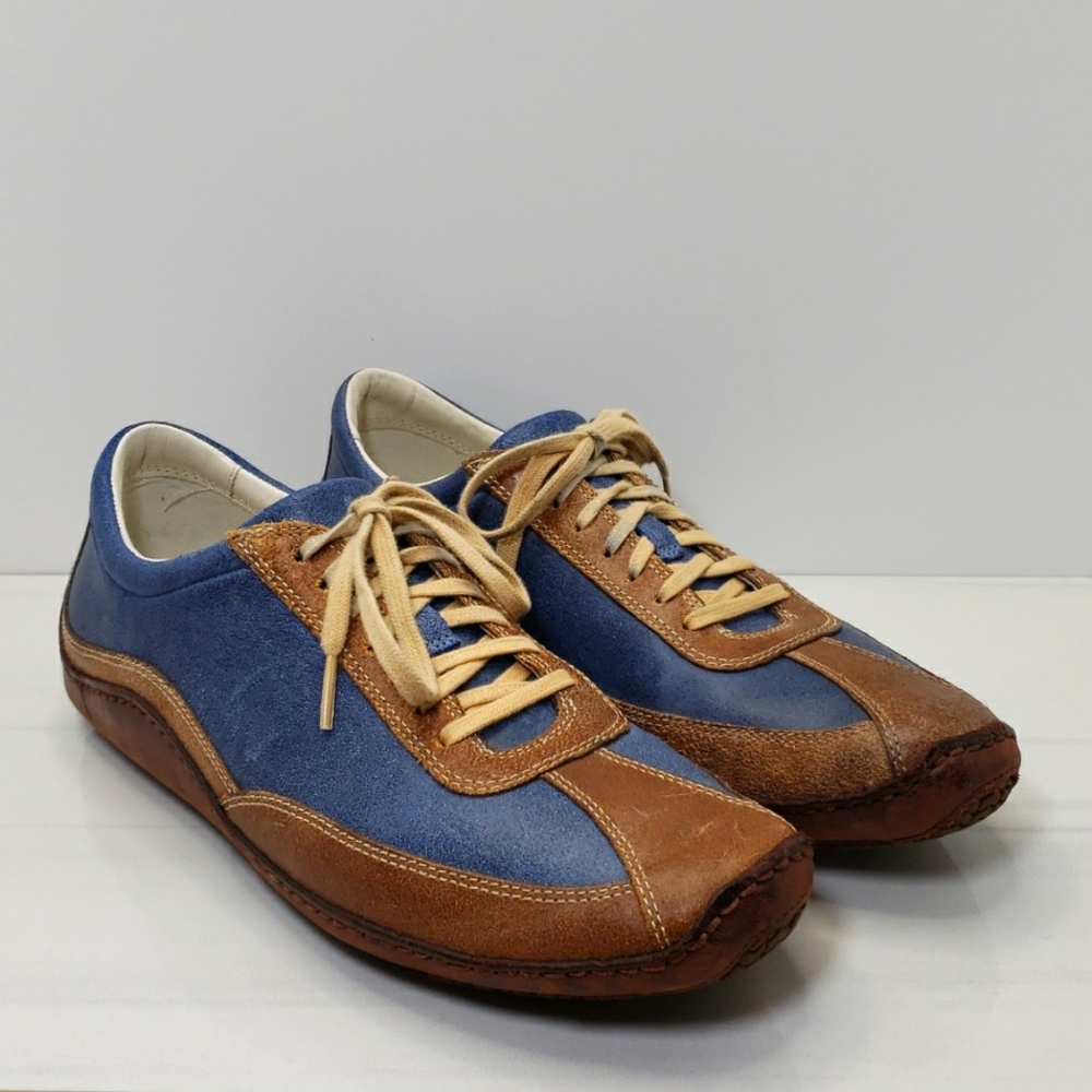 Cole Haan x Nike Air Ryder Leather Driving Oxfords Blue & Brown Size 8M EUC